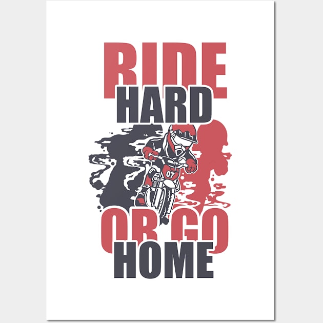 Motocross dirt bike lifestyle motorcycle Wall Art by ShirtyLife